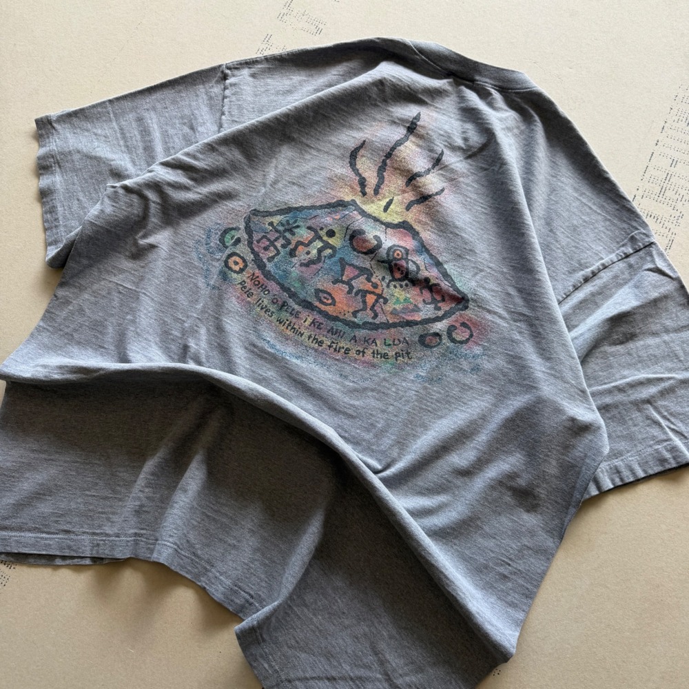 Vintage 90s Single Stitch Crazy Shirts Hawaii Pele Volcano Surf T-shirt